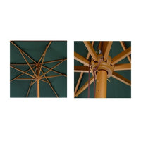 OMBRELLONE D.3M IN LEGNO CON TESSUTO VERDE