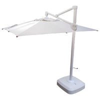 OMBRELLONE JESOLO A BRACCIO LATERALE GIREVOLE 360 GRADI MT.3.5X3 STRUTTURA IN ALLUMINIO BIANCO CON COPERTURA IN POLIESTERE GR.250MQ  BEIGE