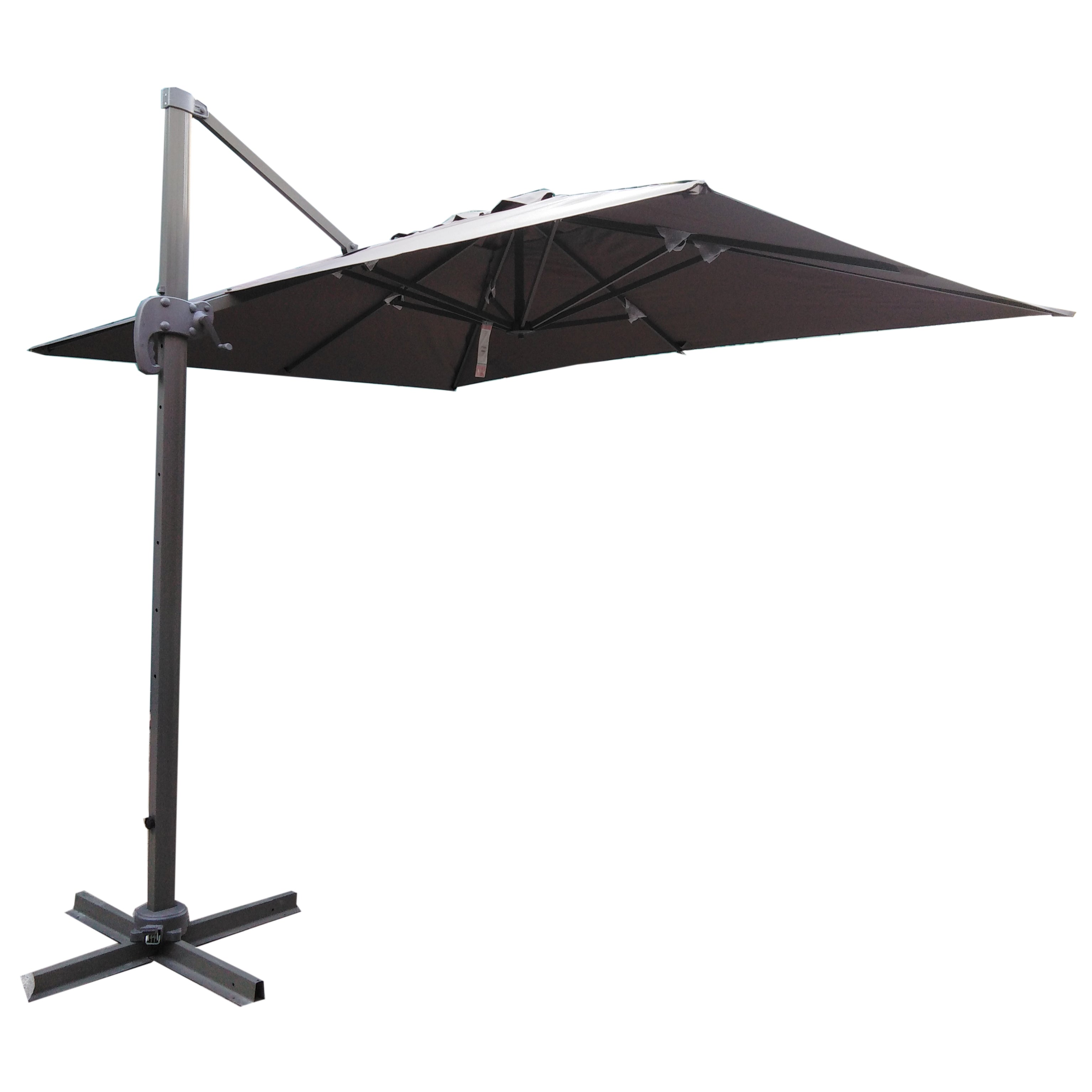 OMBRELLONE ROMA 2,5X3,3M HKAKI E STRUTTURA SCURA