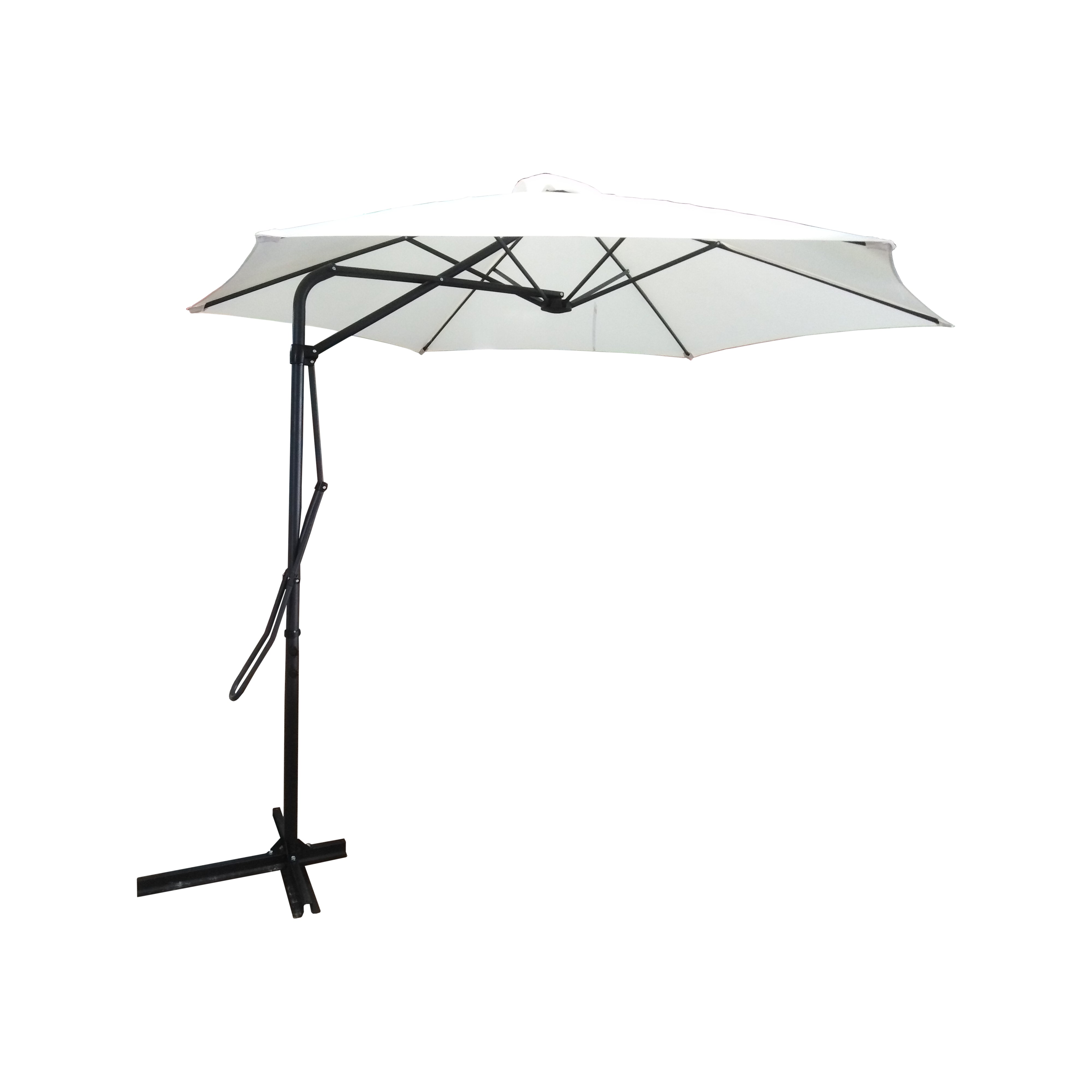 OMBRELLONE SORRENTO D.3M BIANCO A BRACCIO LATERALE