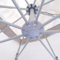 OMBRELLONE JESOLO A BRACCIO LATERALE GIREVOLE 360 GRADI MT.3.5X3 STRUTTURA IN ALLUMINIO BIANCO CON COPERTURA IN POLIESTERE GR.250MQ  BEIGE