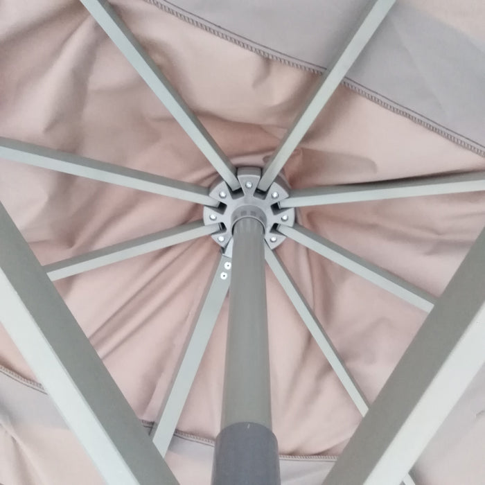 OMBRELLONE ROMA 2,5X3,3M HKAKI E STRUTTURA SCURA