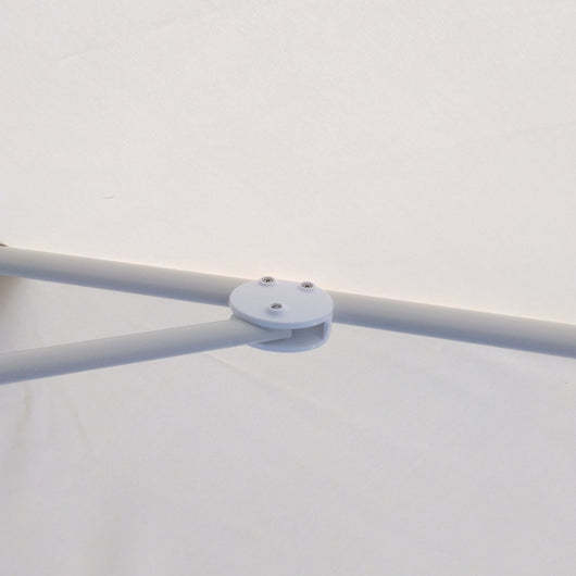 OMBRELLONE JESOLO A BRACCIO LATERALE GIREVOLE 360 GRADI MT.3.5X3 STRUTTURA IN ALLUMINIO BIANCO CON COPERTURA IN POLIESTERE GR.250MQ  BEIGE