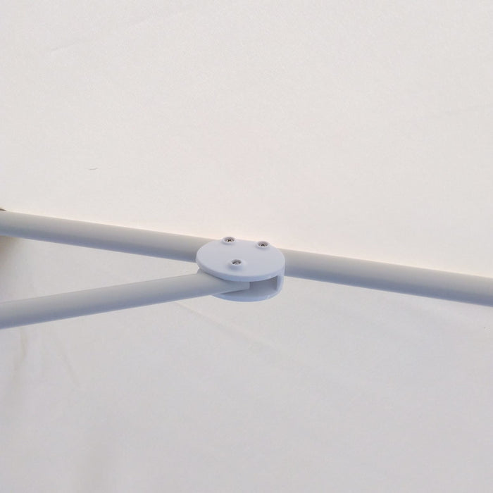 OMBRELLONE JESOLO A BRACCIO LATERALE GIREVOLE 360 GRADI MT.3.5X3 STRUTTURA IN ALLUMINIO BIANCO CON COPERTURA IN POLIESTERE GR.250MQ  BEIGE