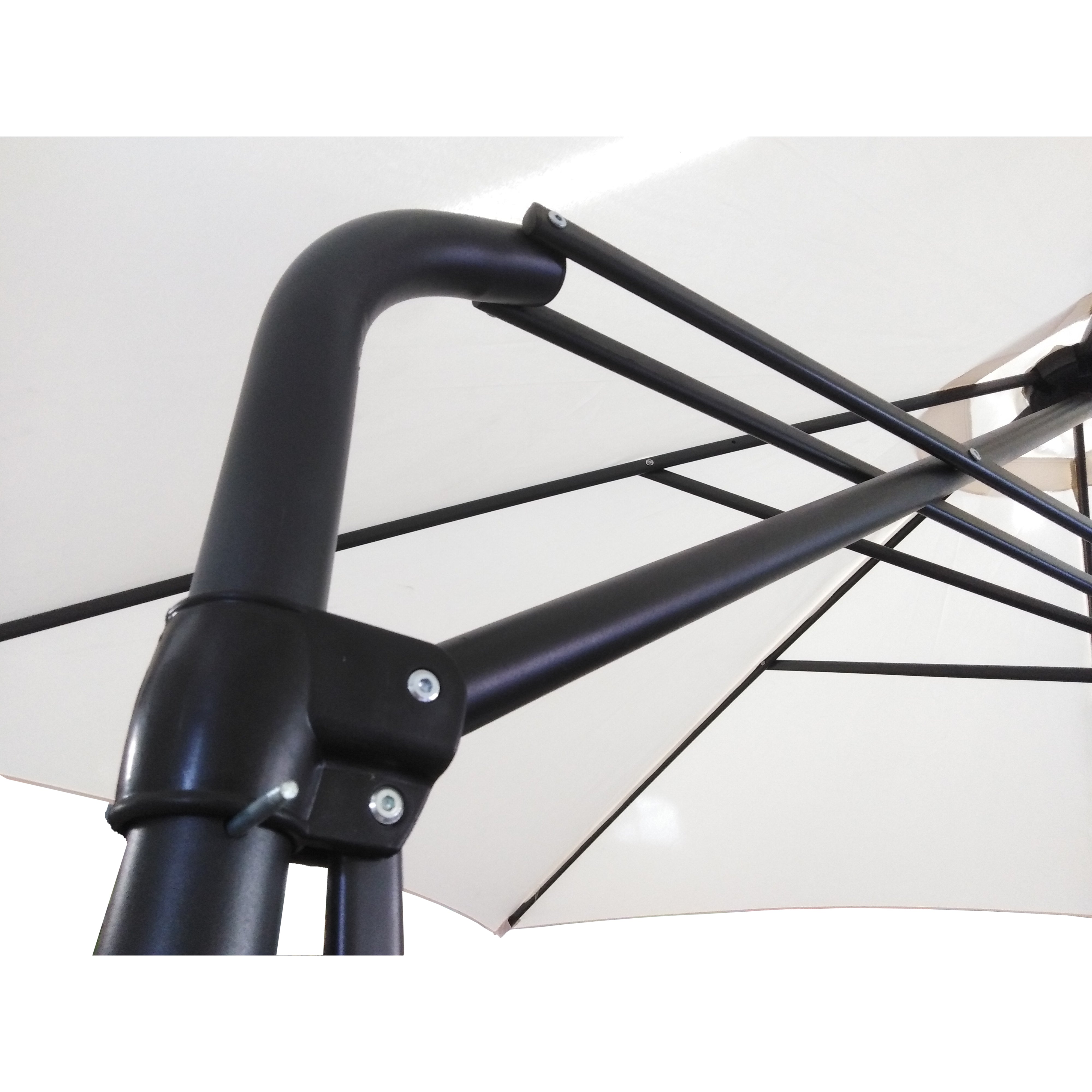 OMBRELLONE SORRENTO D.3M BIANCO A BRACCIO LATERALE