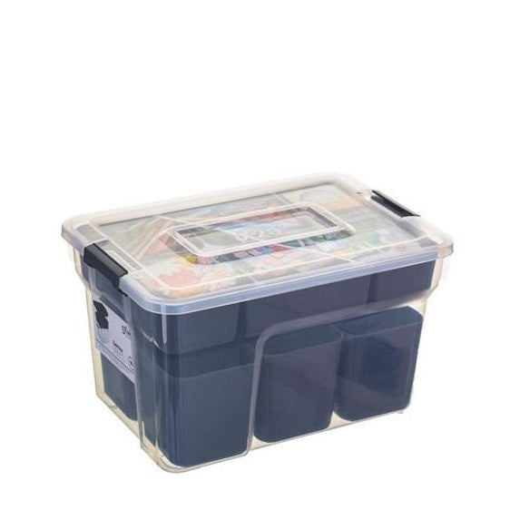 ORGANIZER CON COPERCHIO 5L 31X22XH11CM GRIGIO