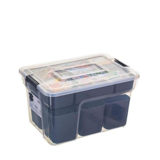 ORGANIZER CON COPERCHIO 5L 31X22XH11CM GRIGIO