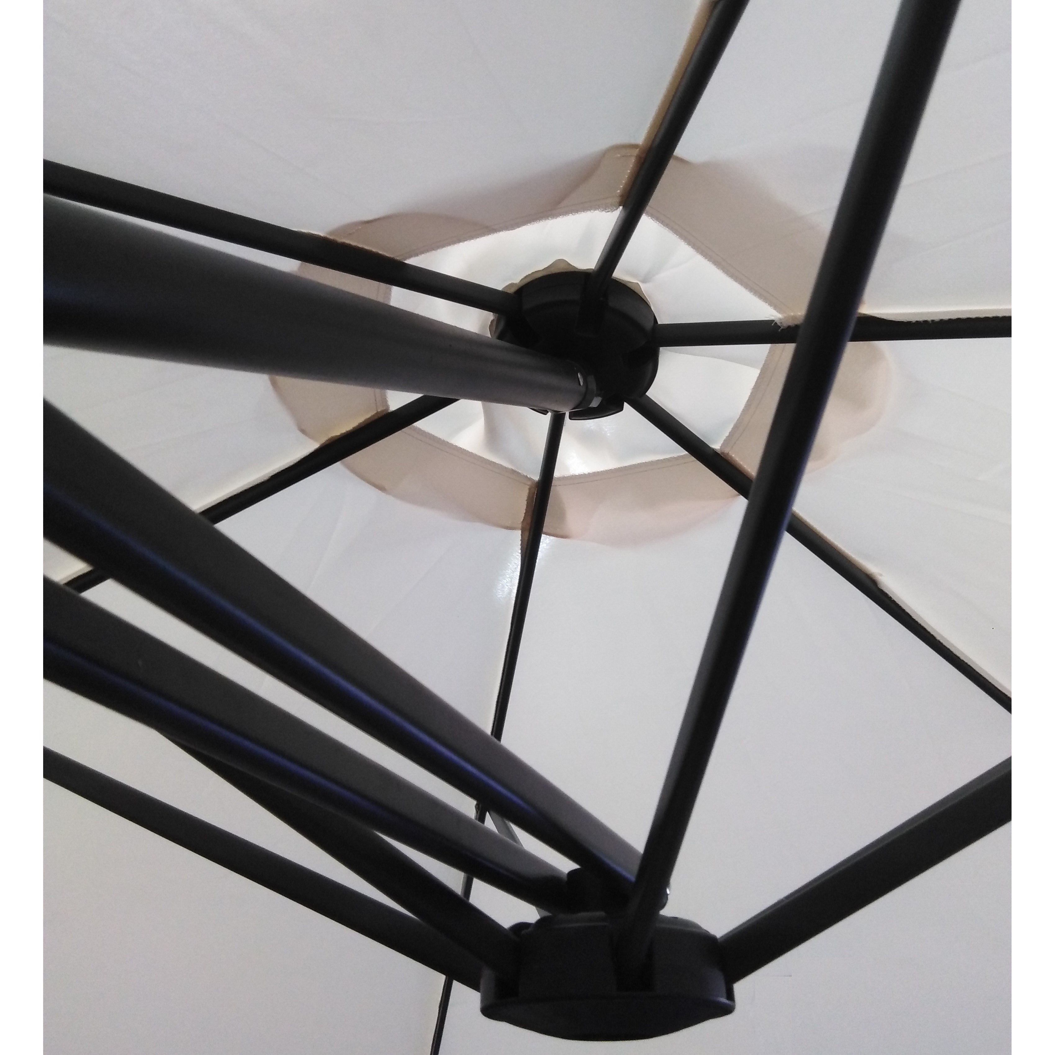 OMBRELLONE SORRENTO D.3M BIANCO A BRACCIO LATERALE