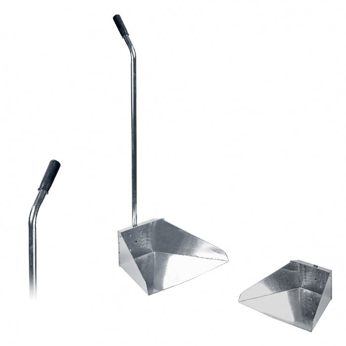 PALETTA ALZAIMMONDIZIA ZINCATA CON MANICO.