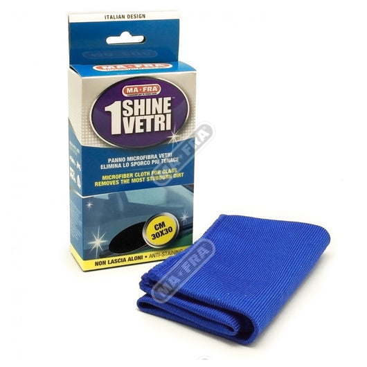 PANNO 1SHINE VETRI 30X30CM BLU IN MICROFIBRA