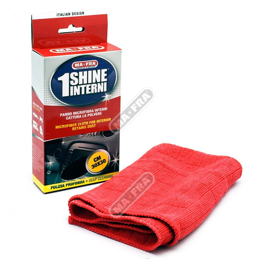 PANNO 1SHINE INTERNI 30X30CM ROSSO IN MICROFIBRA