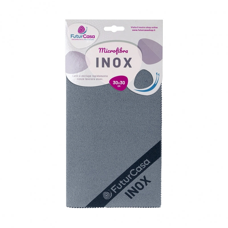 PANNO INOX 30X30CM IN MICROFIBRA.