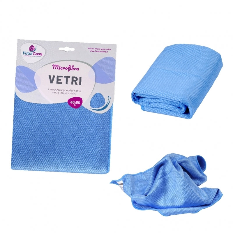 PANNO VETRI 40X50CM IN MICROFIBRA NON ABRASIVA.