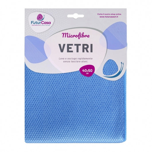 PANNO VETRI 40X50CM IN MICROFIBRA NON ABRASIVA.