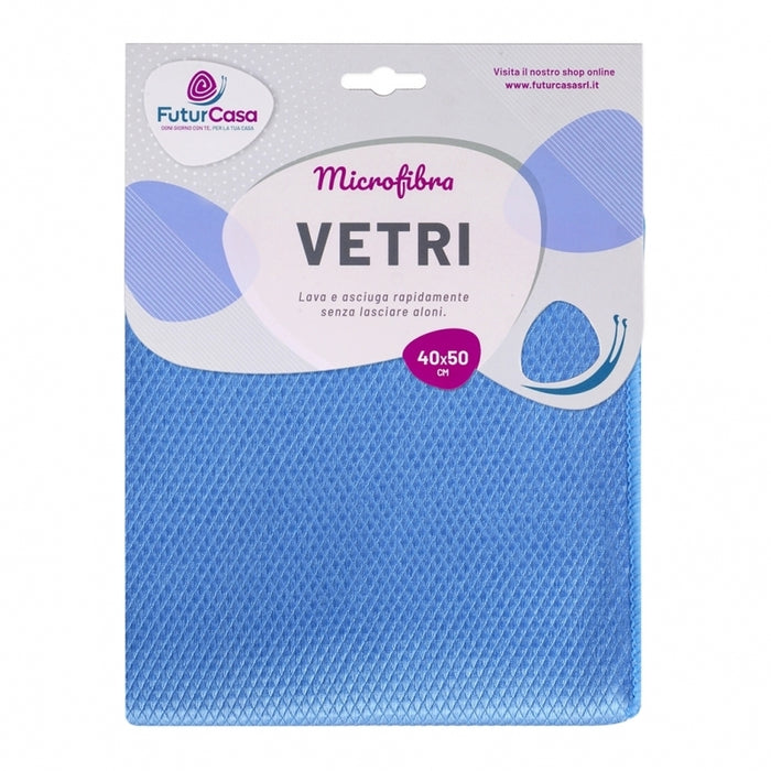 PANNO VETRI 40X50CM IN MICROFIBRA NON ABRASIVA.