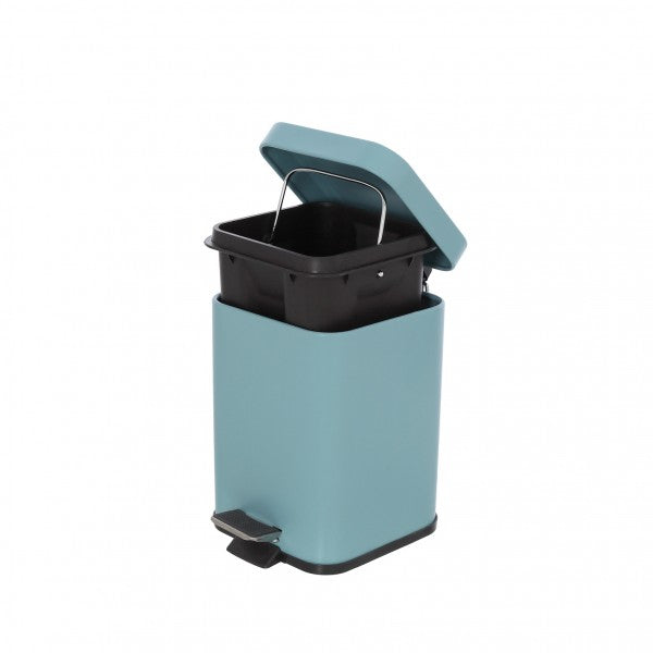 PATTUMIERA 3L 16X16XH25CM ACCIAIO ACQUAMARINA