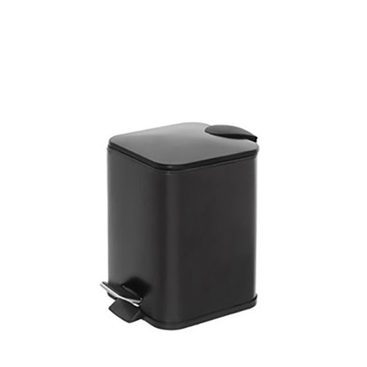 PATTUMIERA 3L 16X16XH25CM ACCIAIO NERO.