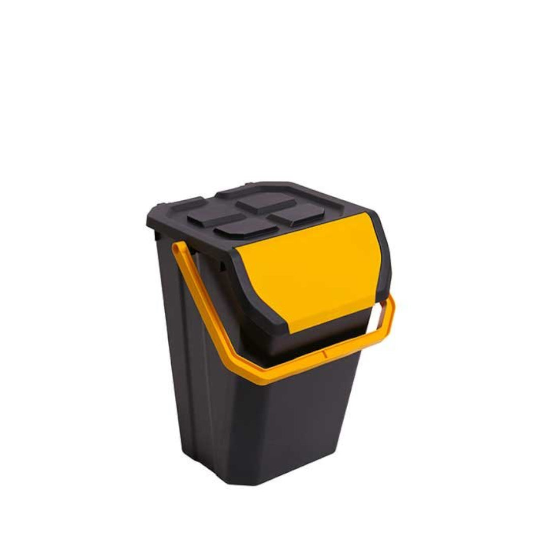 PATTUMIERA FRIDA 37L 38X38XH47CM NERO/OCRA.