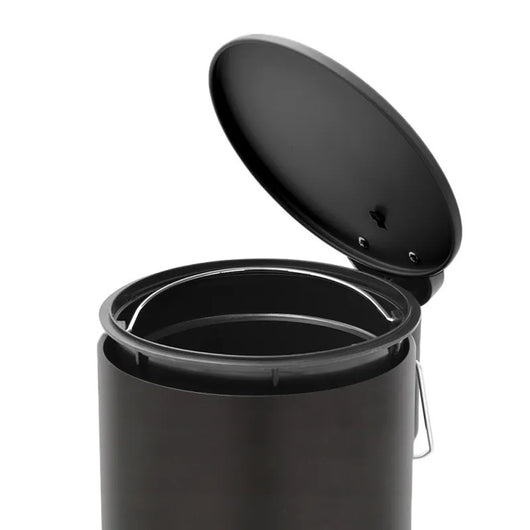 PATTUMIERA 3L 16X16XH25CM ACCIAIO NERO.