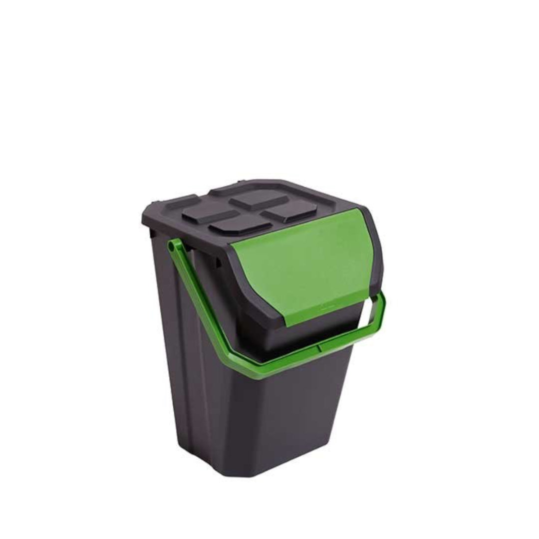 PATTUMIERA FRIDA 37L 38X38XH47CM NERO/SALVIA