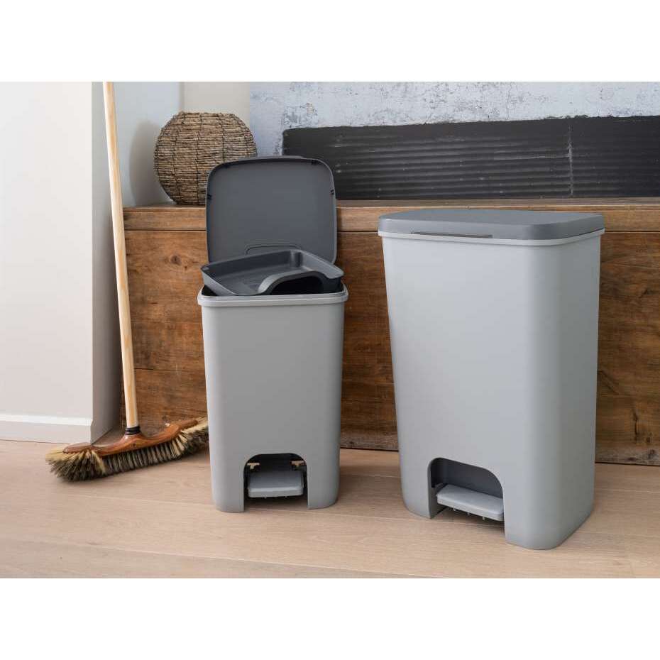 PATTUMIERA A PEDALE COMPATTA 25LT 38X28XH43CM GRIG