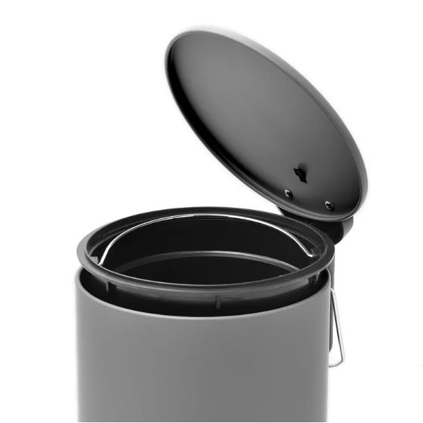 PATTUMIERA COVER 3L D.18XH25CM ACCIAIO GRIGIO