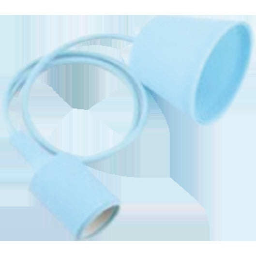 PENDEL E27 98CM CELESTE IN PLASTICA E SILICONE