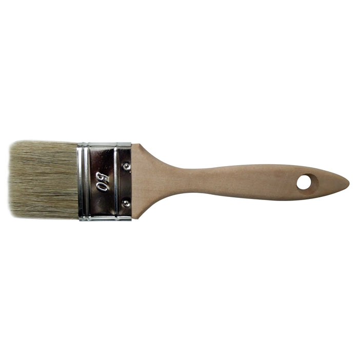 PENNELLO PIATTO 50MM USI GENERICI MANICO LEGNO