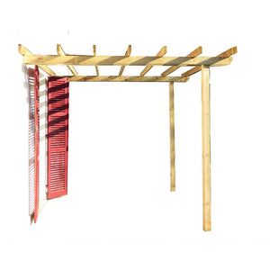 PERGOLA ADDOSSATA URBAN 100 300X400XH240CM IN PINO