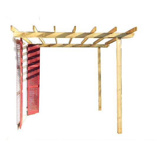 PERGOLA ADDOSSATA URBAN 100 300X400XH240CM IN PINO