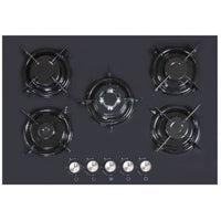 PIANO COTTURA 5 FUOCHI MINERVA 75X50CM IN VETRO NE