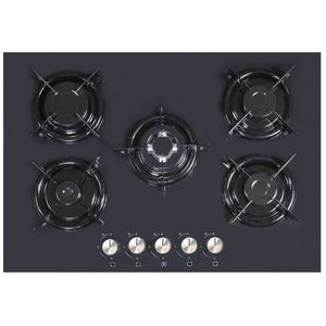 PIANO COTTURA 5 FUOCHI MINERVA 75X50CM IN VETRO NE