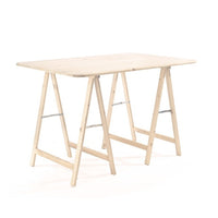 PIANO TAVOLO ABETE CON CAVALLETTI 1.8X118X80CM