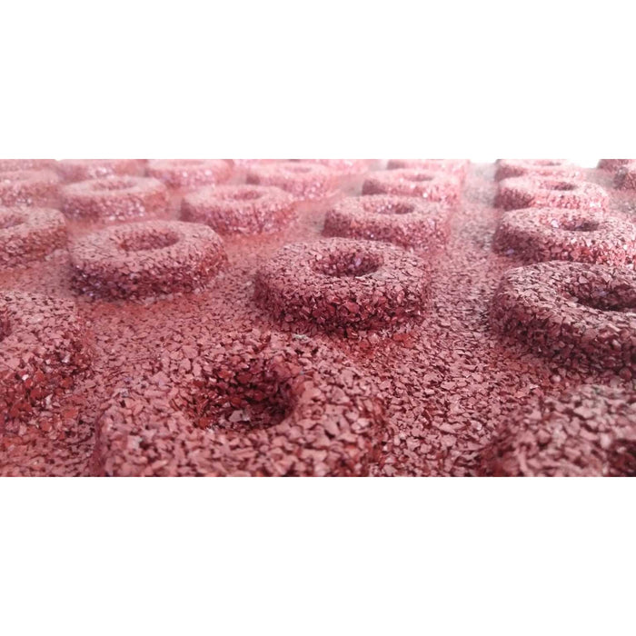 PIASTRELLA ANTI-TRAUMA 40X40XH2.5CM ROSSA IN GOMMA