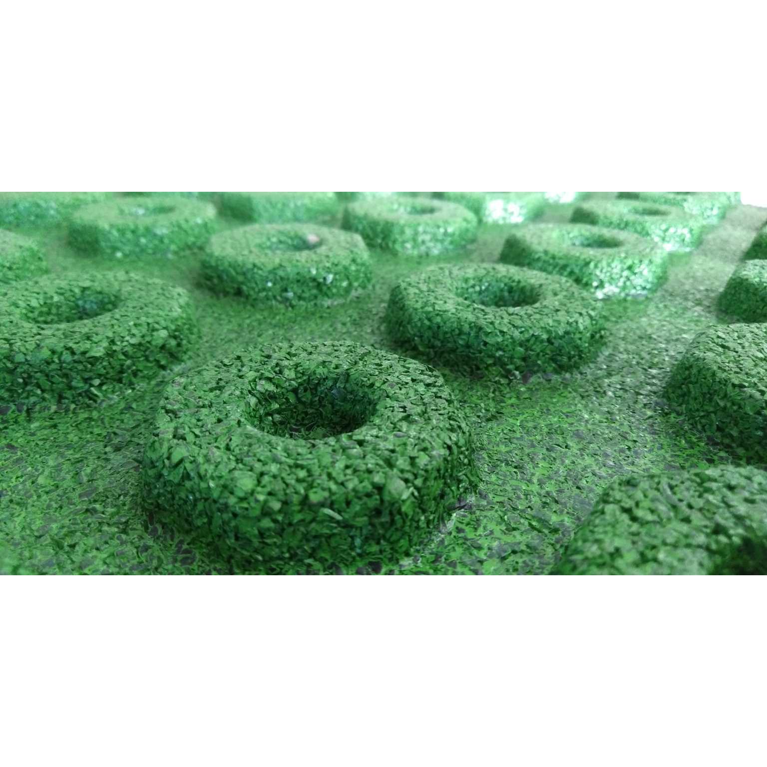 PIASTRELLA ANTI-TRAUMA 40X40XH2.5CM VERDE IN GOMMA