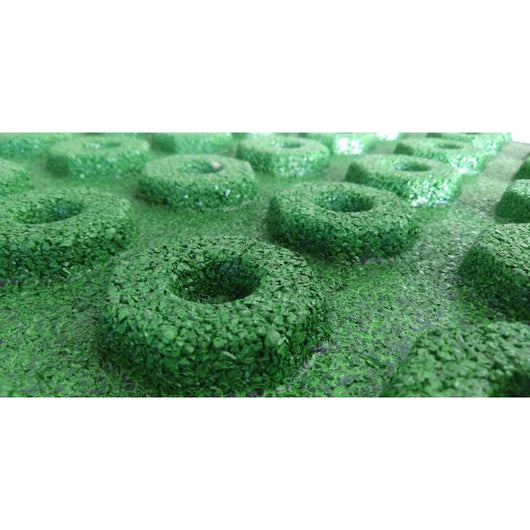 PIASTRELLA ANTI-TRAUMA 40X40XH2.5CM VERDE IN GOMMA