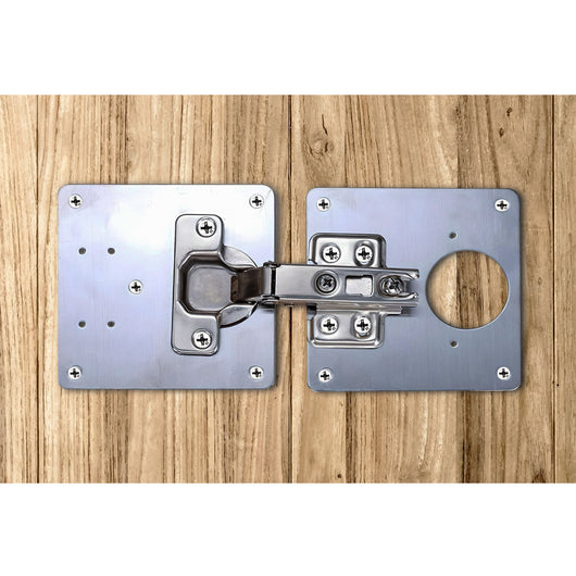 PIASTRE PER CERNIERE IN ACCIAIO INOX FORO DA 35MM