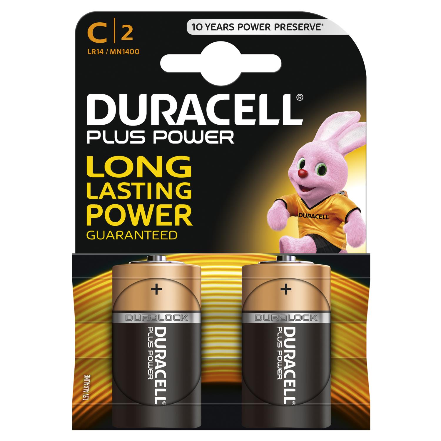 PILA TIPO C DURACELL PLUS +100 2PZ