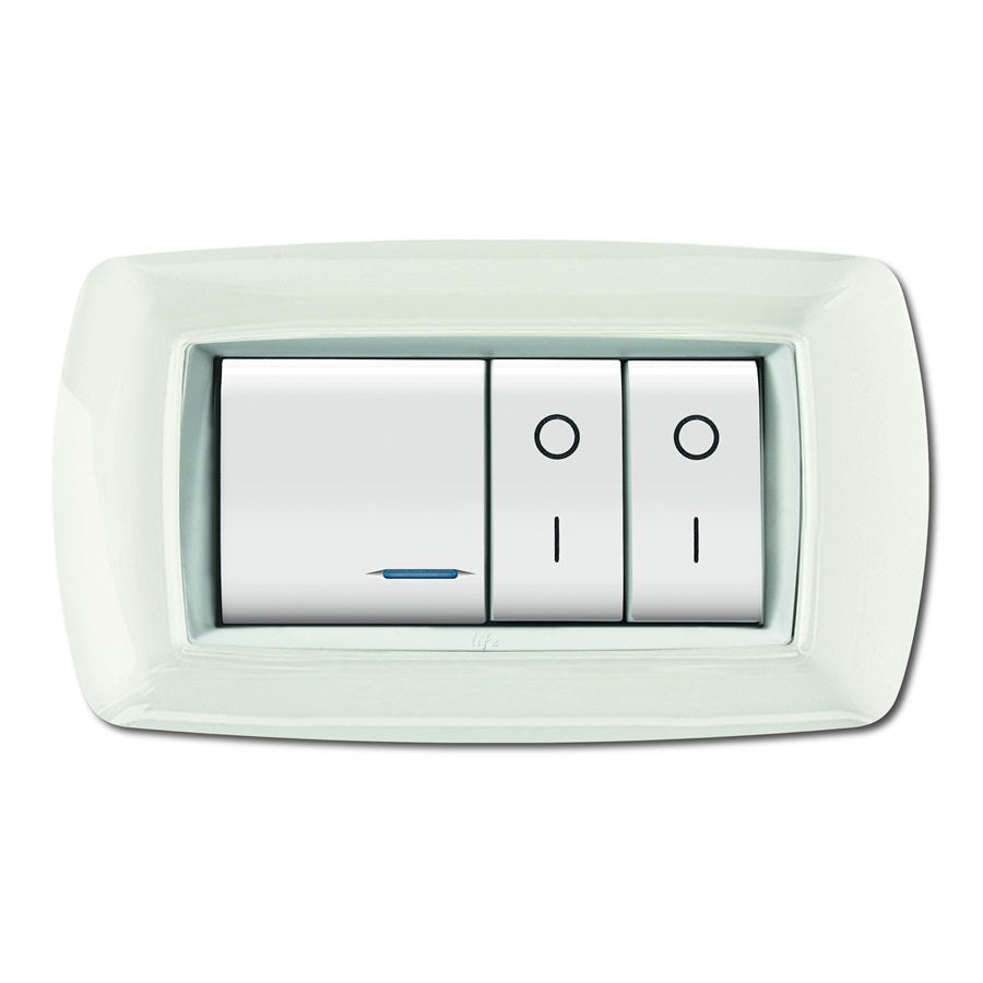 PLACCA MYLIFE 4 MODULI BIANCO