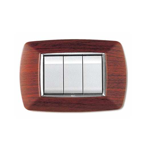 PLACCA MYLIFE 3 MODULI LEGNO SCURO