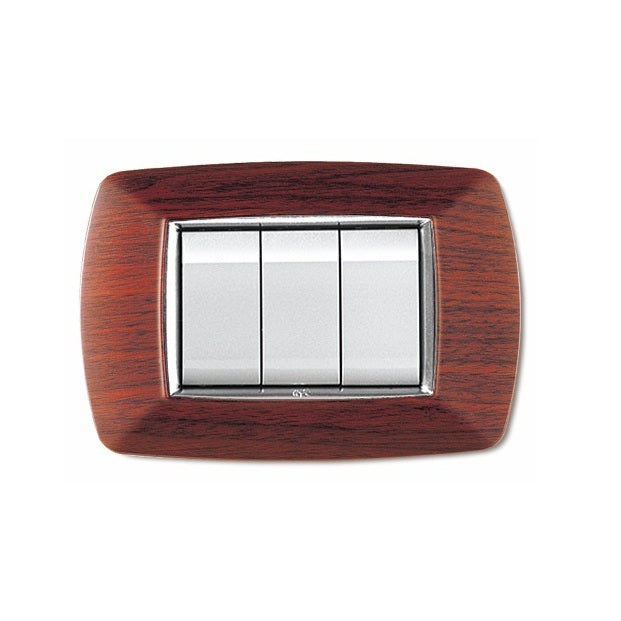 PLACCA MYLIFE 3 MODULI LEGNO SCURO