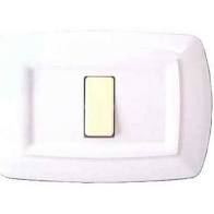 PLACCA TONDO 1 MODULO BIANCO