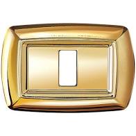 PLACCA TONDO 1 MODULO ORO