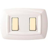 PLACCA TONDO 2 MODULI BIANCO