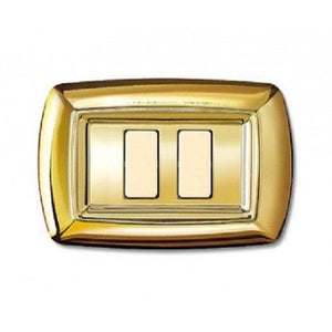 PLACCA TONDO 2 MODULI ORO