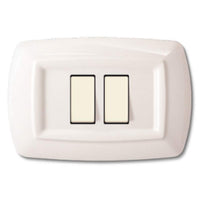 PLACCA TONDO 2 MODULI RAVVICINATI BIANCO