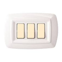 PLACCA TONDO 3 MODULI BIANCO