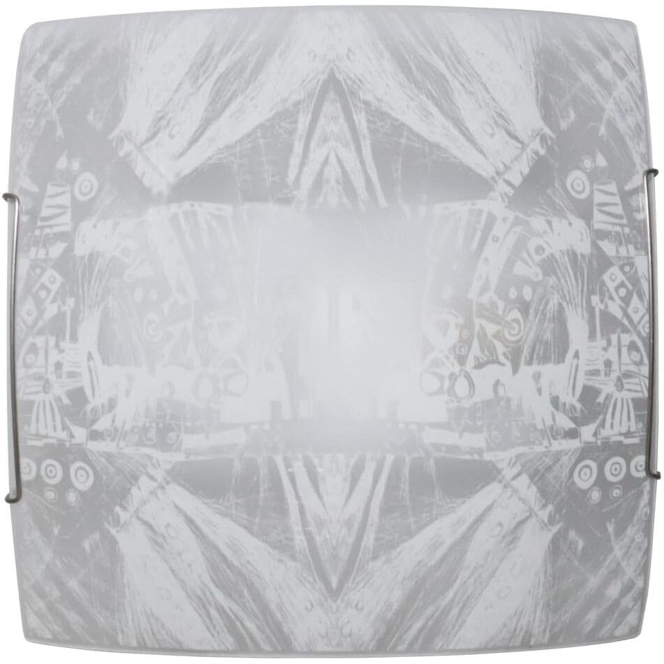 PLAFONIERA ROBERTA E27 30X30CM BIANCA ASTRATTA