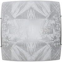 PLAFONIERA ROBERTA E27 30X30CM BIANCA ASTRATTA