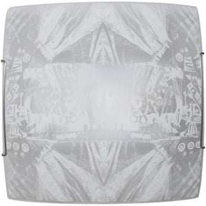 PLAFONIERA ROBERTA E27 30X30CM BIANCA ASTRATTA